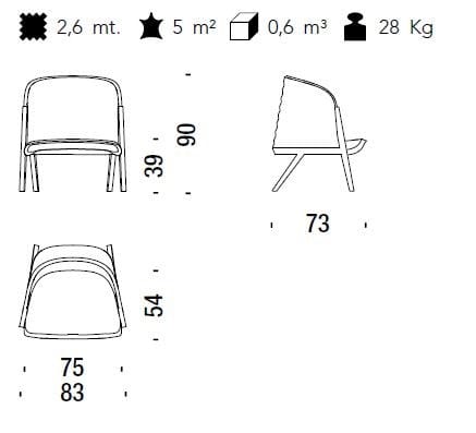 Кресло с подлокотниками MOROSO Mafalda ARCH-00112176 - Вид №6