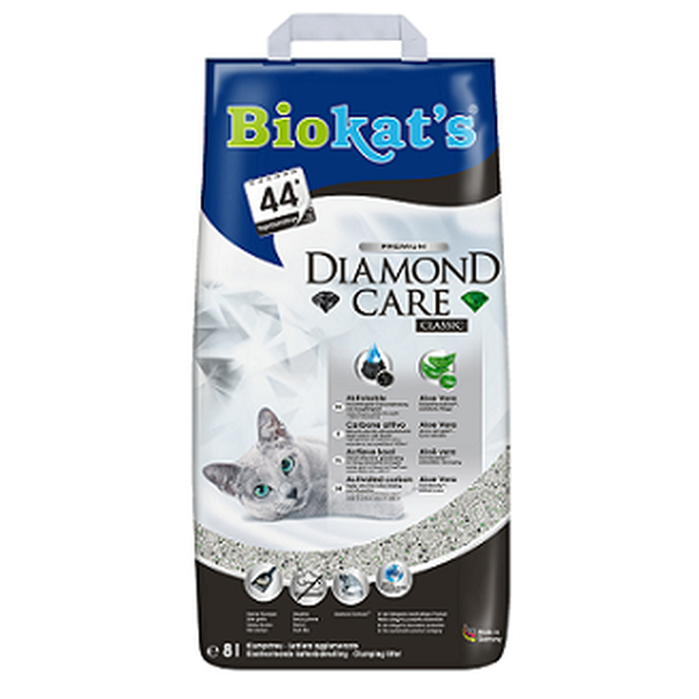 ПР0057108 Наполнитель для кошачьего туалета BIOKAT"S Diamond Care Classic комкующийся с активир.углем 8л Biokat's 