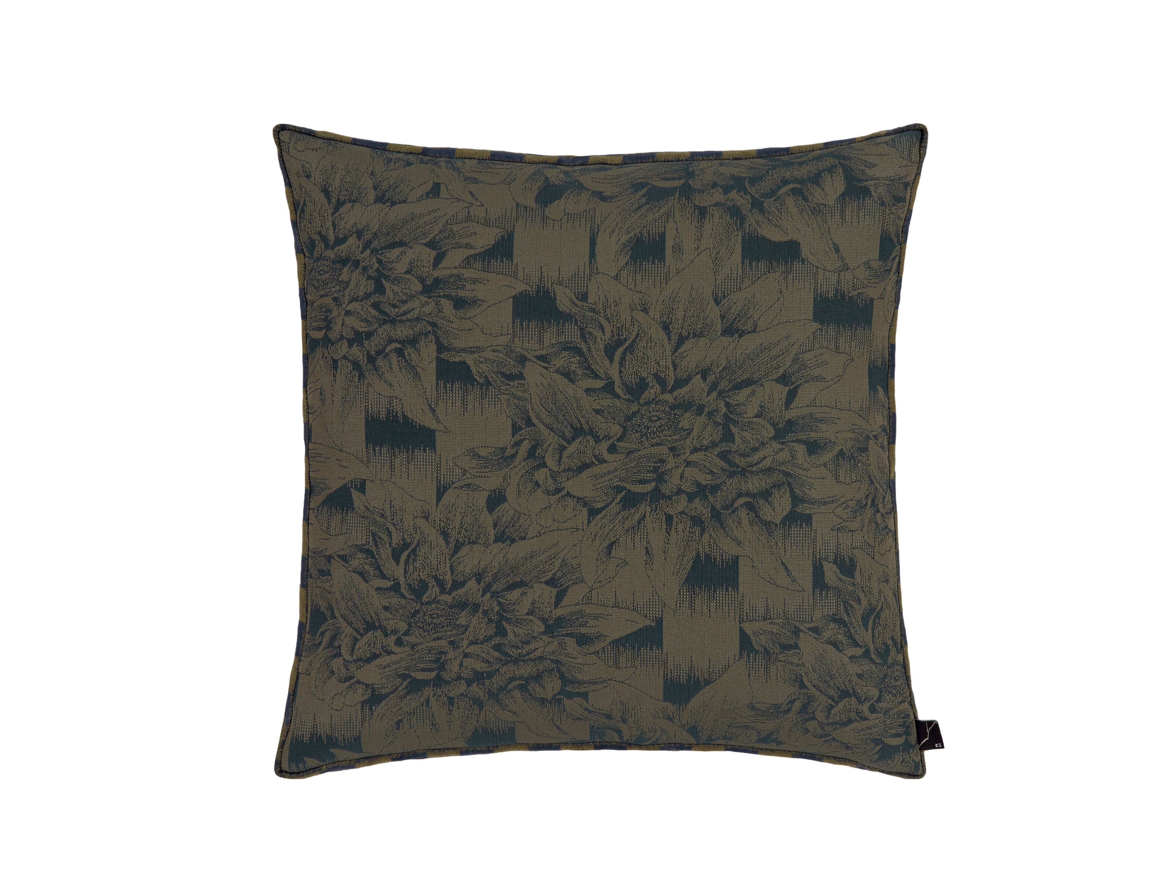 Квадратная подушка с цветочным рисунком K-3 Shogun Blue ARCH-00089230 - Вид №1