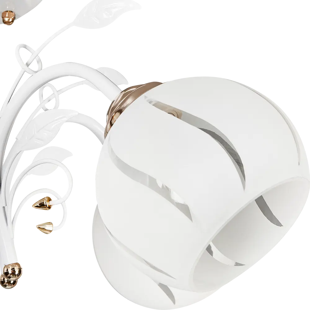 Люстра «Амплуа» от КЛЮЧНИК — 5-рожковая потолочная в белом цвете 82674268 STLM-0033637 - Вид №5