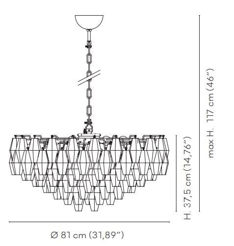 Люстра из дутого стекла VENINI многогранники ARCH-00102785 - Вид №2