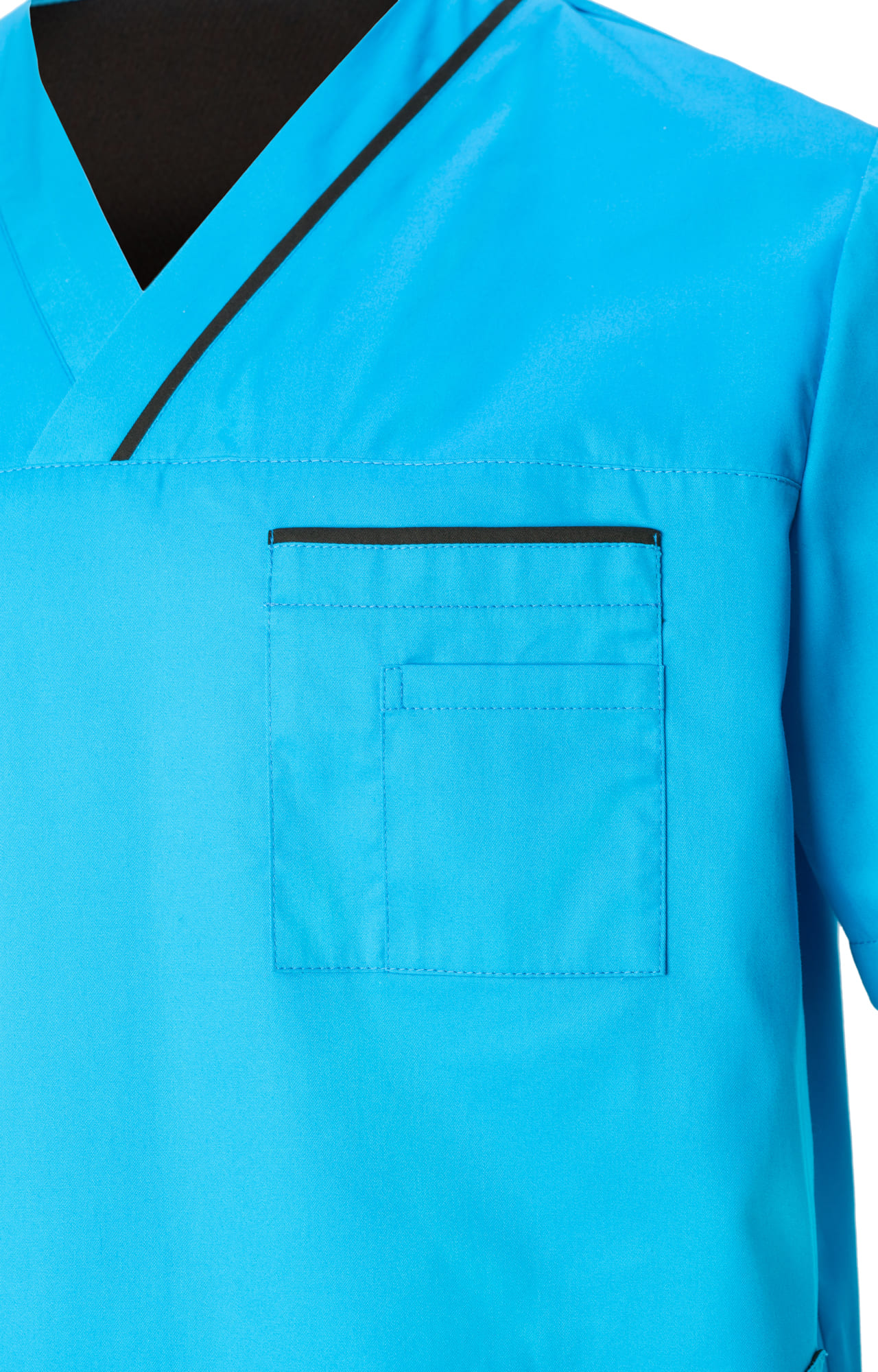 5040179 Куртка ОРИОН мужская бирюза черная  Медицинская одежда  размер 44-46/170-176 Спецодежда  - Вид №2