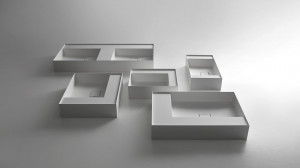 Graffiomood Подвесная раковина настенная прямоугольная Antoniolupi  белая