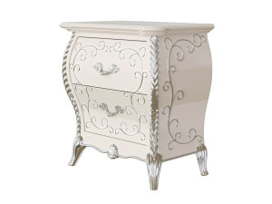 Деревянная прямоугольная тумбочка с ящиками