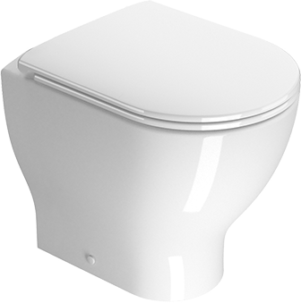 911911 Приставной унитаз напольный Белый GSI ceramica City Италия - Вид №1