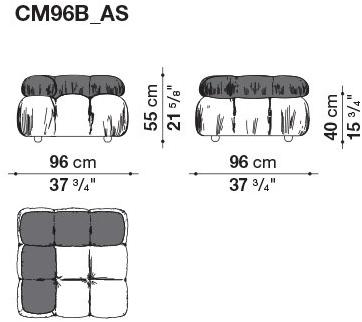B&B Italia Модульный модульный диван с тафтингом из ткани Camaleonda sun-id-1507570 - Вид №19