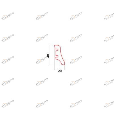 Плинтус Barlinek Белый Лак Шпонированный Дуб (Гладкая) 2200х40 мм 1010000110