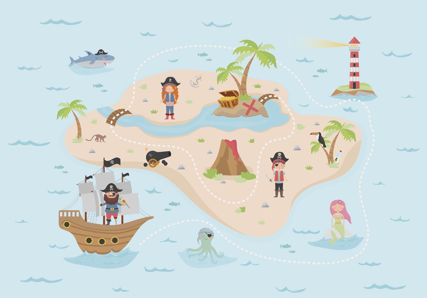 Панорамные обои для детей Rimura 2025 ARCH-00008181 - Вид №1