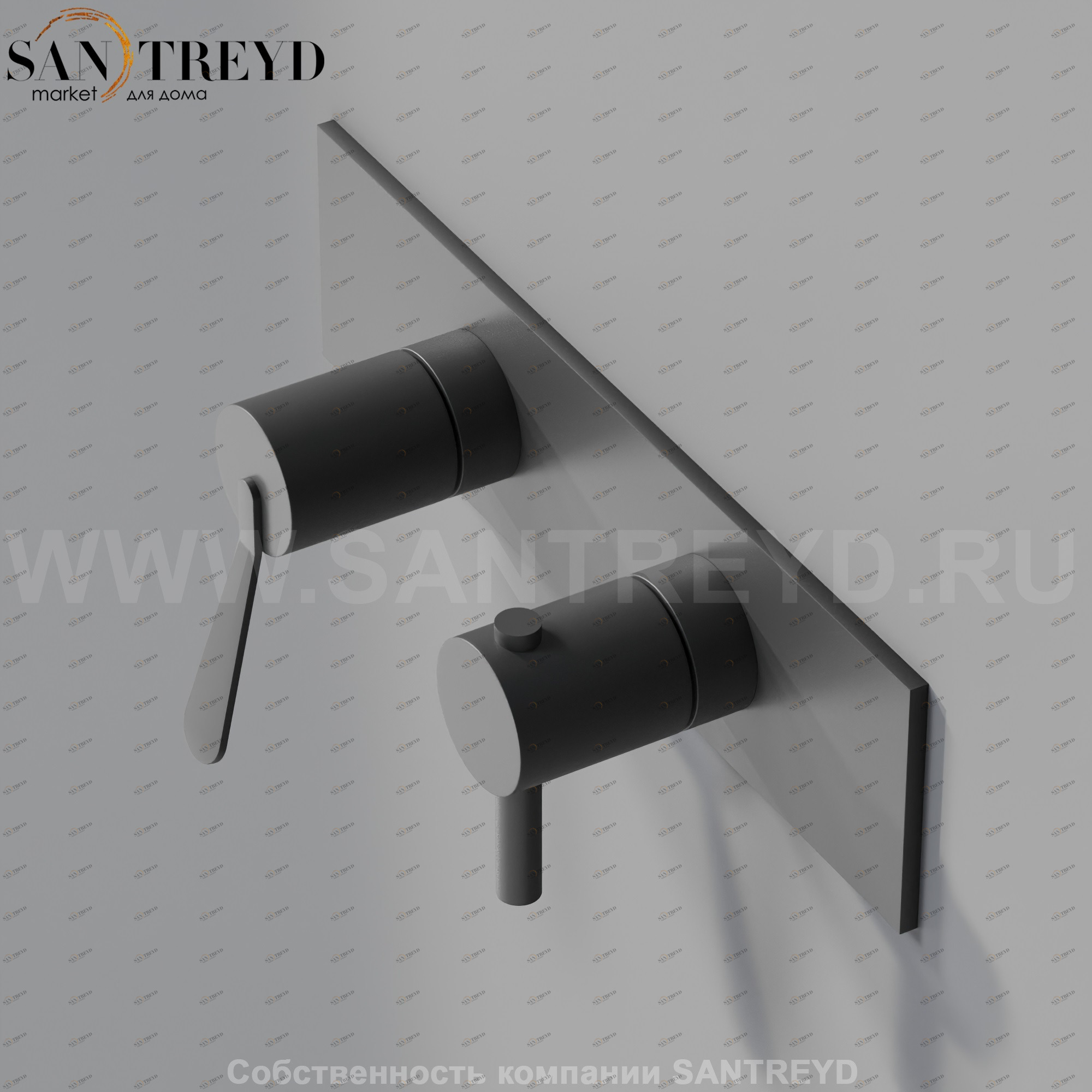 Термостат AFEZ023E FEZ 2 черный матовый Agape