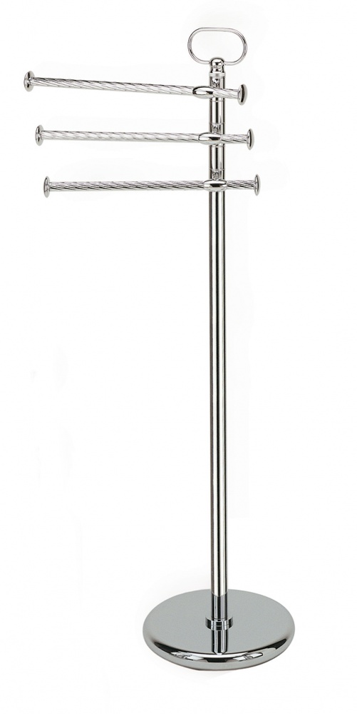 G696(02) Stil Haus Giunone, cтойка: 3 полотенцедержателя, цвет хром - золото