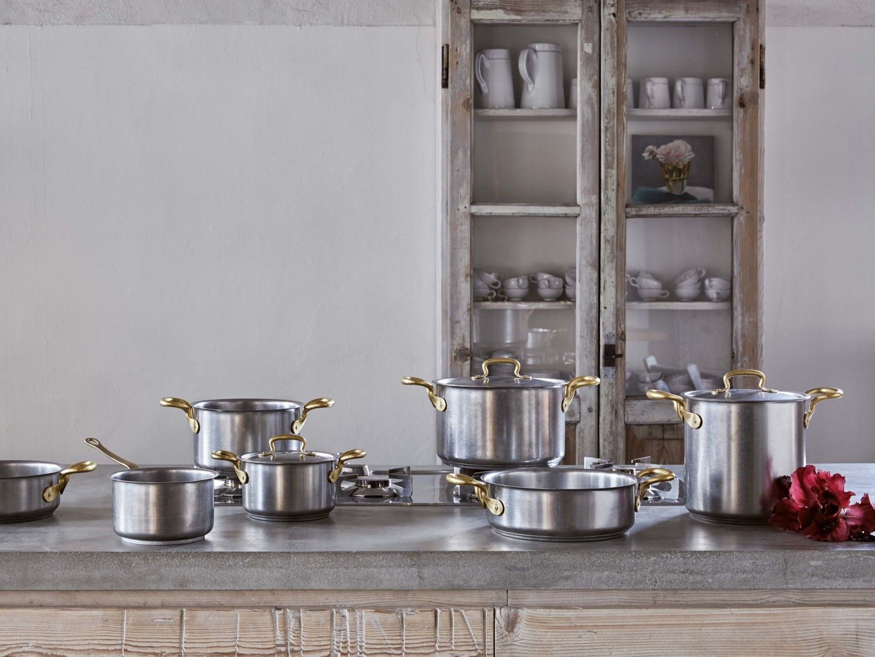 Кастрюля из нержавеющей стали с крышкой Sambonet 1965 Винтаж ARCH-00143986 - Вид №1