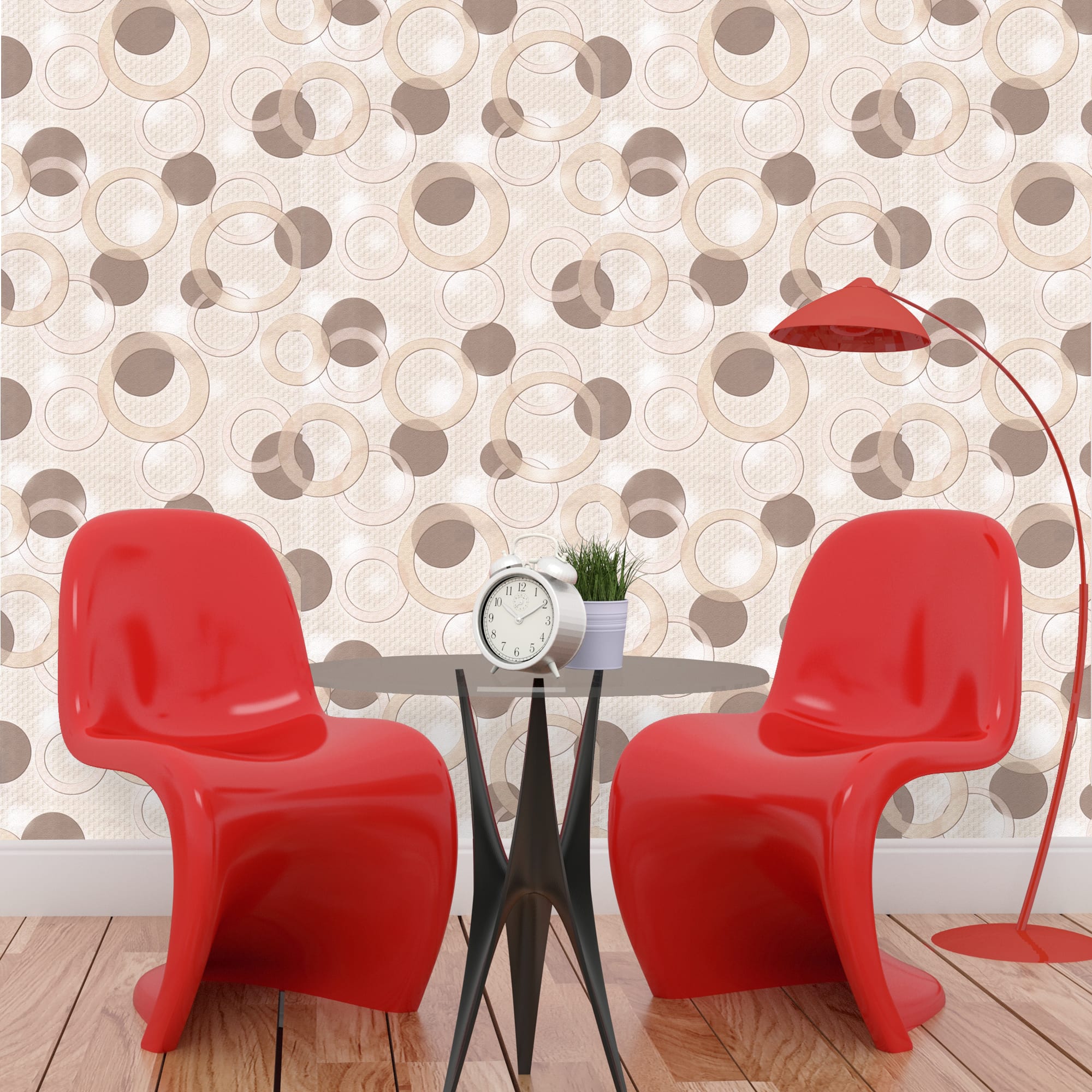 82938327 Обои бумажные бежевые 0.53 м 9100-61 Баблс Santreyd  - Вид №3