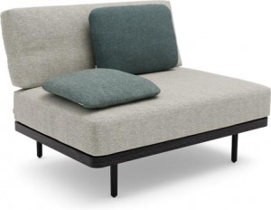 MNST1198 Большое среднее сиденье из teakа неро черный Manutti Flex