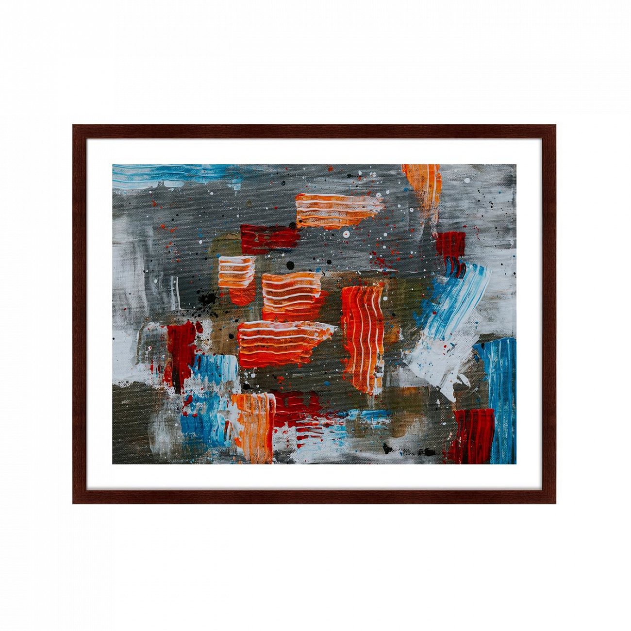 Арт-фотография в деревянной раме 78,5х100 см Color abstraction of meanings No 2 КАРТИНЫ В КВАРТИРУ  264783 Белый;голубой;разноцветный  - Вид №1