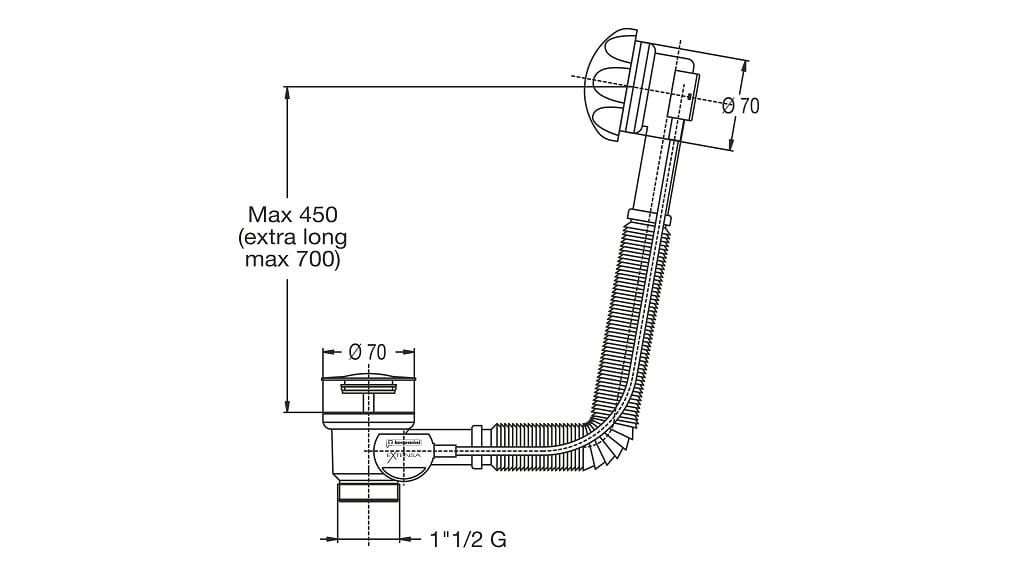 Колонка ванны ABS Bonomini Extensa ARCH-00090507 - Вид №3