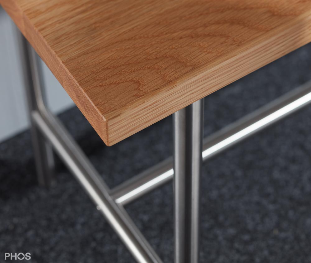 SiB1400-Eiche Скамья с сиденьем из массива дуба, ширина 155 см. PHOS  - Вид №3