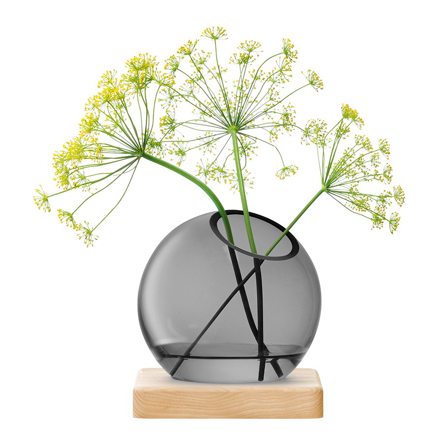 Трио ваз на подставке Axis 8 см серые LSA International G136503847 - Вид №4