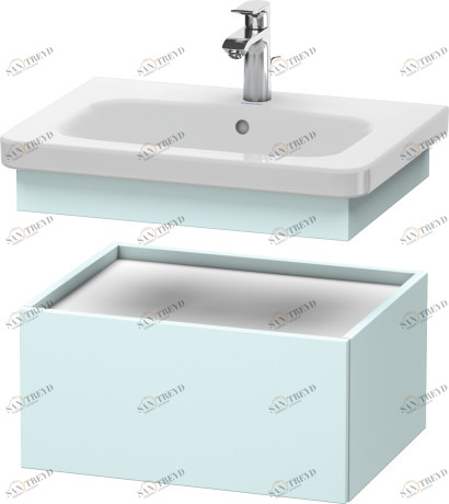 DS628000909 DuraStyle Шкафчик Светло-голубой матовый декор Duravit