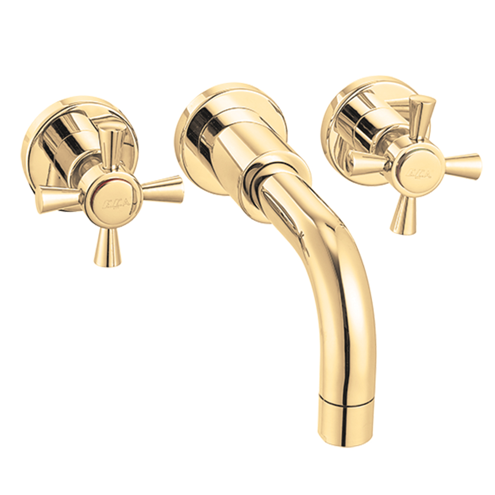 102806029  Смеситель для раковины с аппликацией Quadrille - Gold Look Eca  - Вид №1