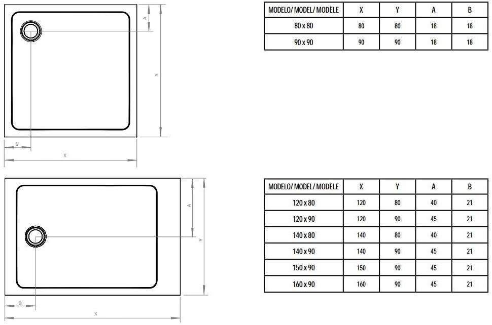 KRION Прямоугольный душевой поддон из krion® Modul sun-id-1438306 - Вид №2
