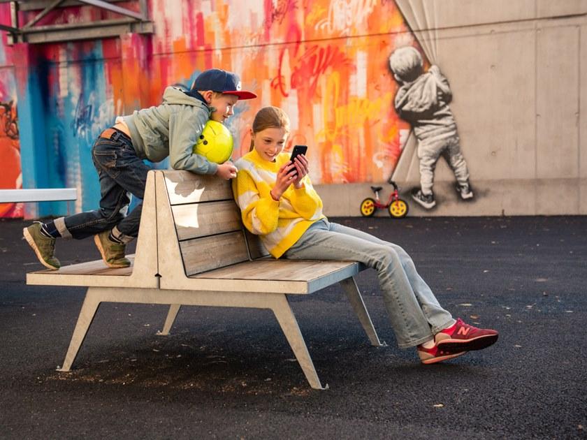 VESTRE Скамья из стали и дерева со спинкой sun-id-1396935 - Вид №3