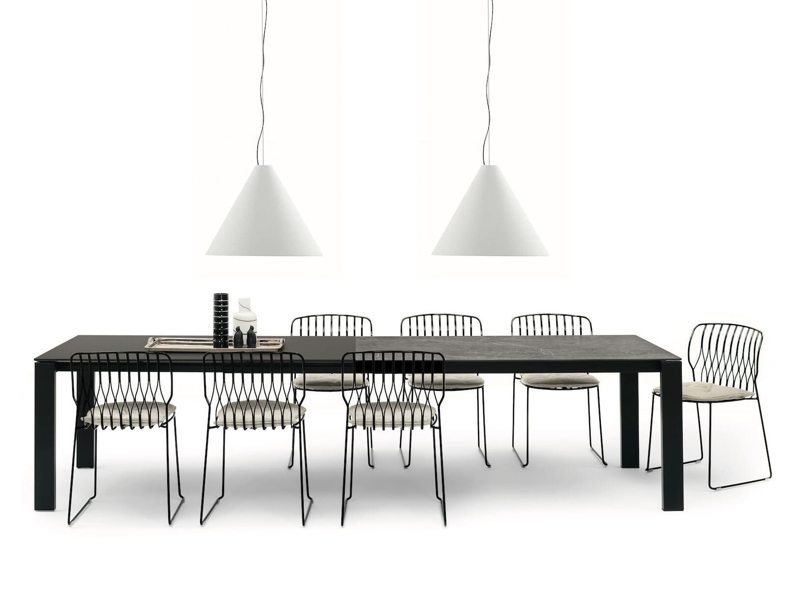 Обеденный стол из нержавеющей стали и SuperMarmo Bontempi Casa TOM ARCH-00053464 - Вид №2
