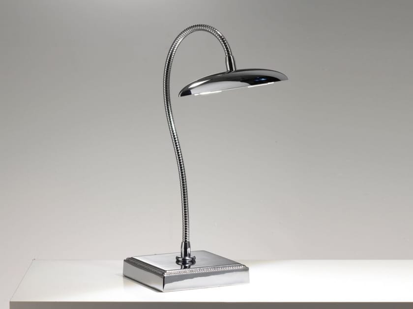 Металлическая светодиодная настольная лампа с гибкой рукояткой Cremasco Illuminazione световые работы ARCH-00059349