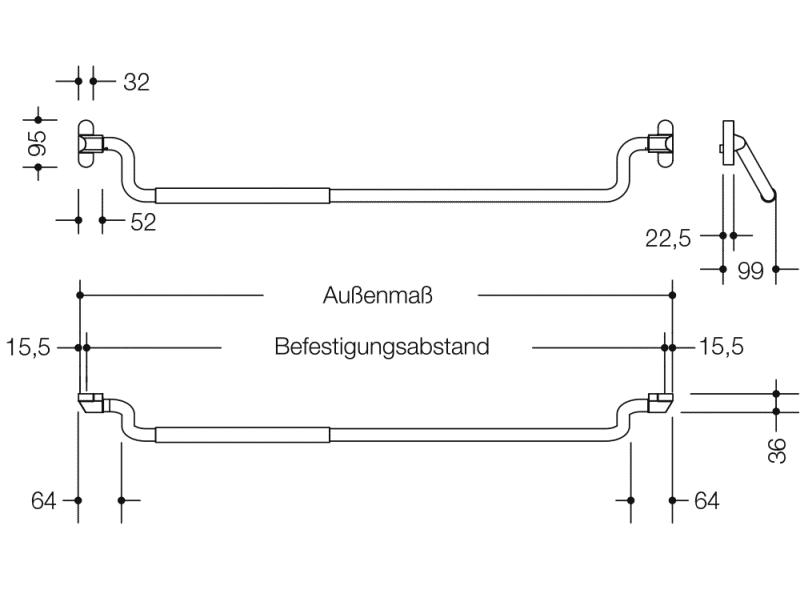 PS111XA4060 Бар паники в соответствии с DIN EN 1125 HEWI Neuheiten BB  - Вид №1