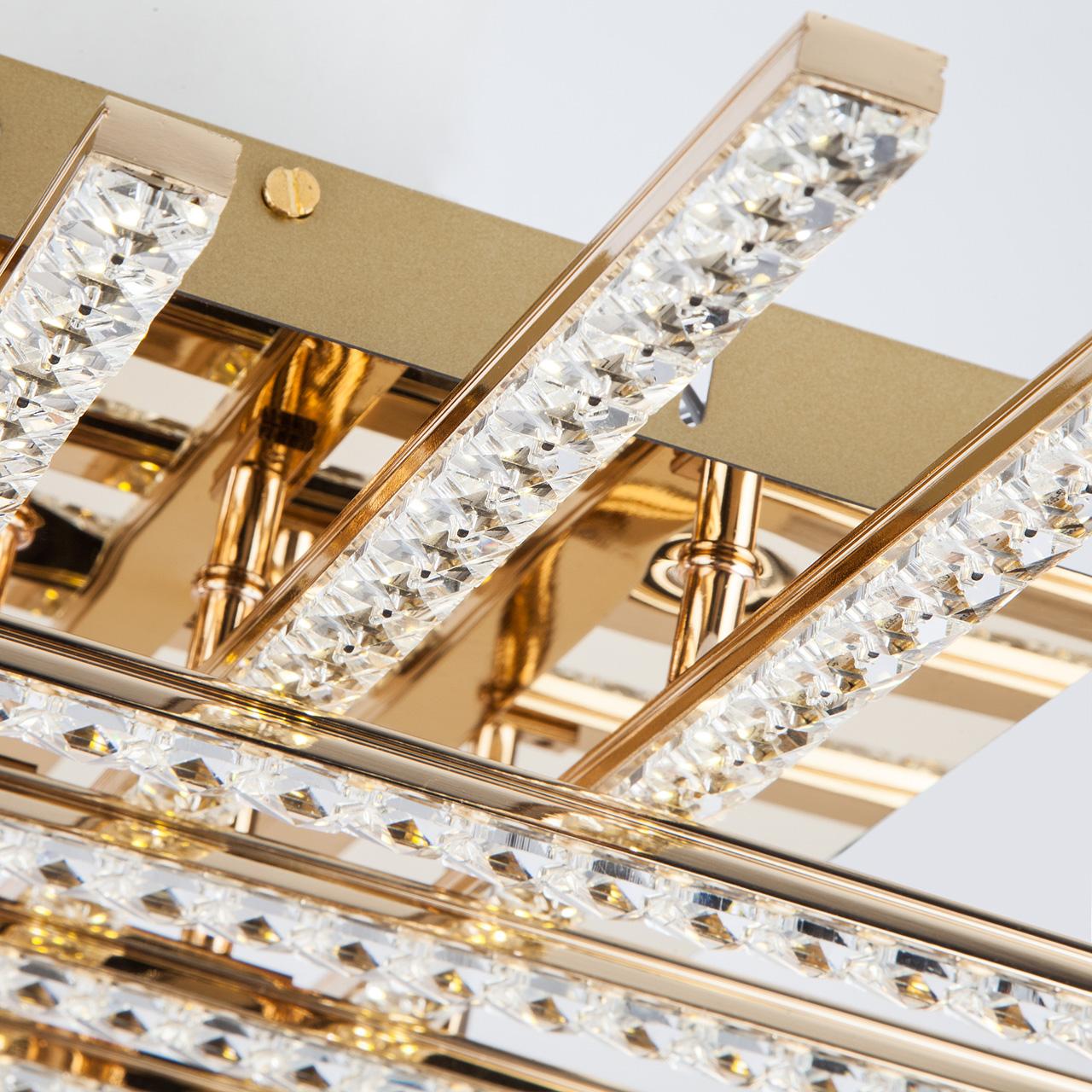 Потолочный светодиодный светильник Eurosvet Soprano 90041/8 золото EUROSVET SOPRANO GOLD 202275 Золото;прозрачный  - Вид №1