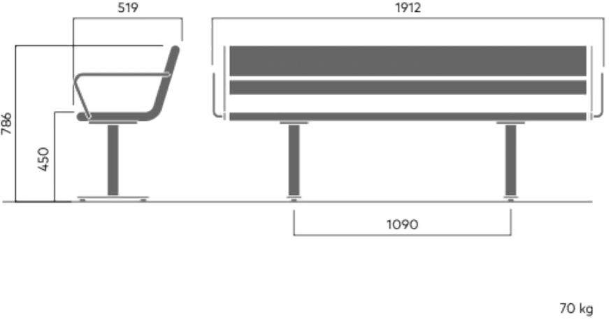 VESTRE Скамейка из дерева с подлокотниками April sun-id-1404637 - Вид №9