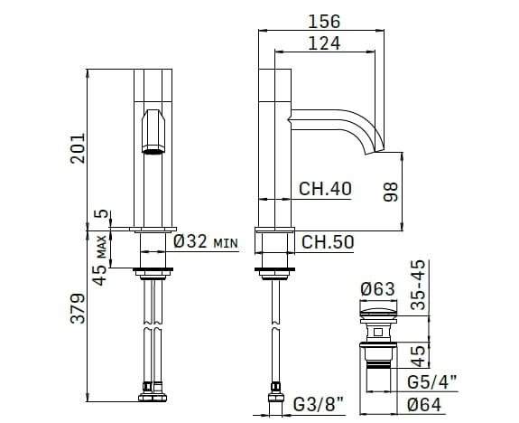 Однорычажный смеситель для раковины Mamoli Hexagonal ARCH-00016637 - Вид №1