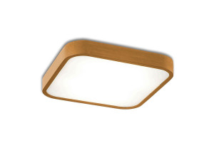 Светодиодный потолочный светильник из массива дерева и опалового стекла