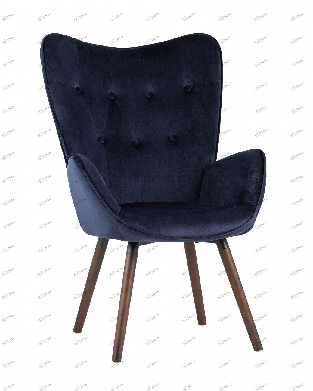 Стул со спинкой и подлокотниками синий "Гранд" STOOL GROUP ДИЗАЙНЕРСКИЕ, ИНТЕРЬЕРНЫЕ 00-3946277 Синий 