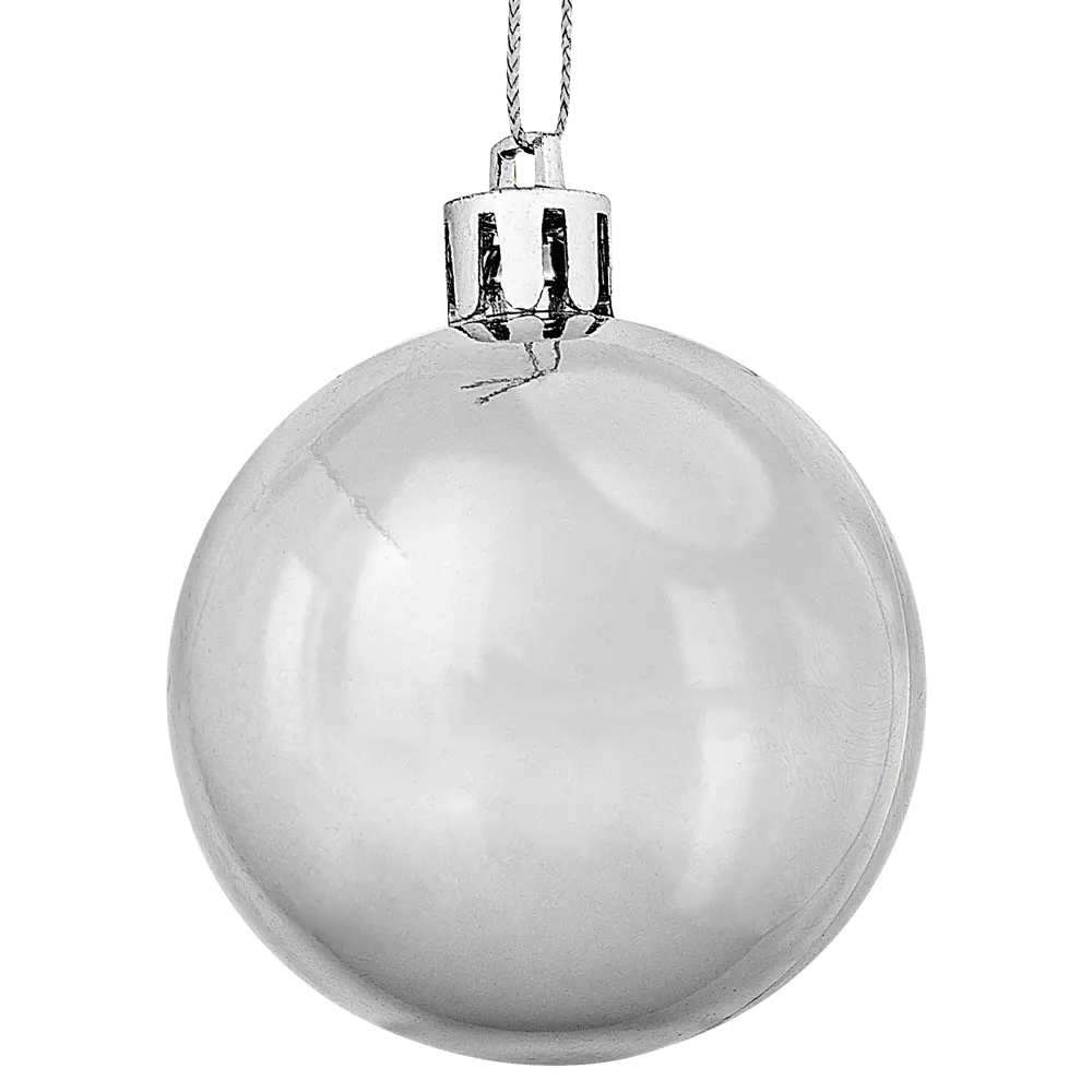 85156485 Елочный шар ø5 см пластик серебряный STLM-0951267 Santreyd 
