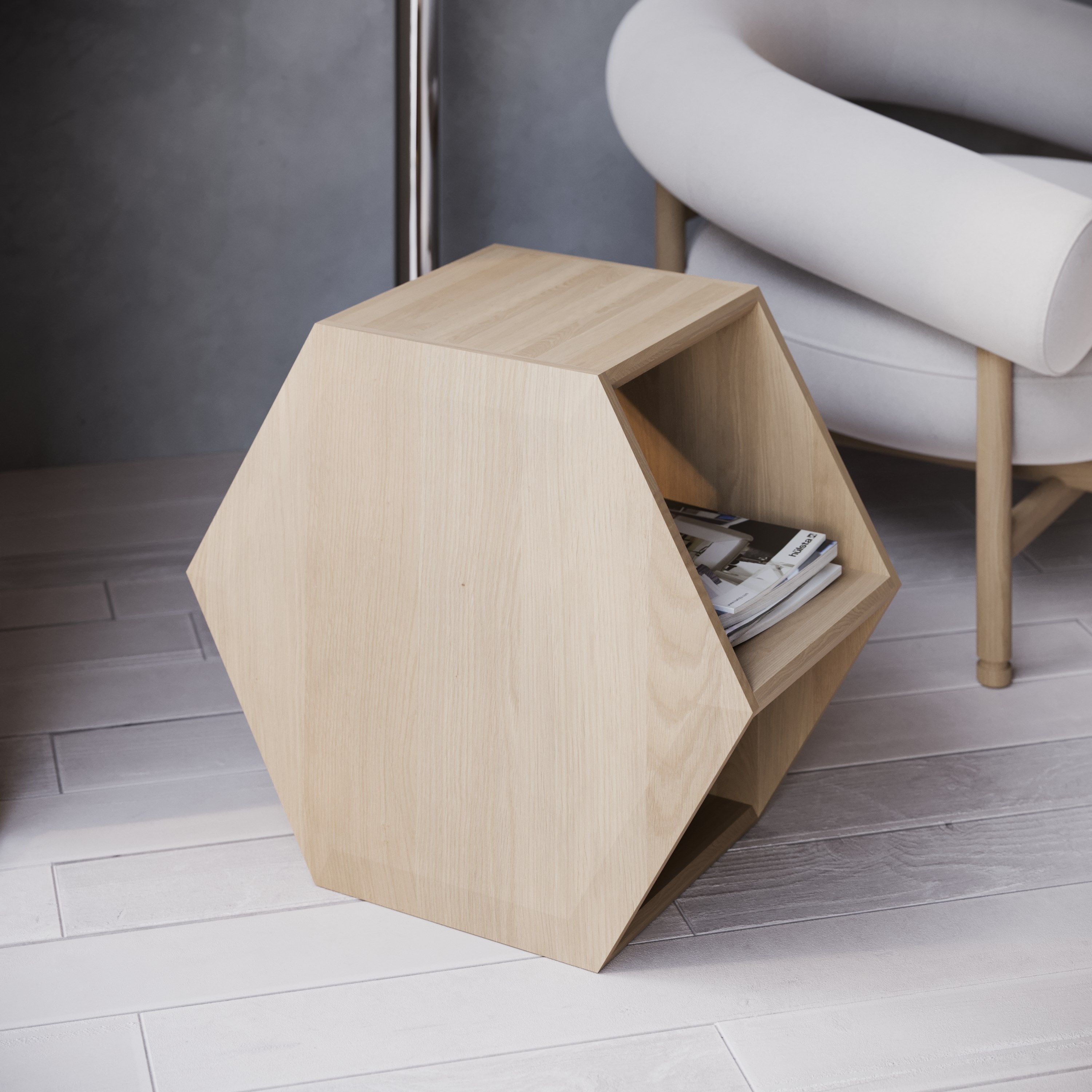 Деревянный низкий журнальный столик Wewood HEXA ARCH-00145415 - Вид №1