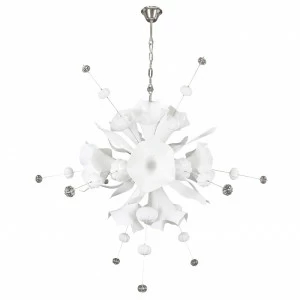 Люстра дизайнерская Well 2 белая, хром 893126 LIGHTSTAR ДИЗАЙНЕРСКИЕ, CELESTA 057543 Белый