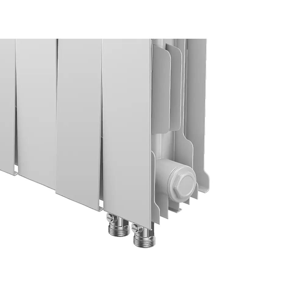 Радиатор секционный Royal Thermo Pianoforte VDR 200/100 12 секций нижнее правое подключение биметалл белый 86733732 STLM-2021895  - Вид №2