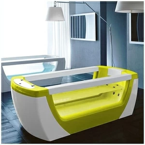 Ванна Gruppo treesse Vision STX-V138B-SE ванна с гидромассажем и дезинфекцией стеклянная прозрачная жёлтая