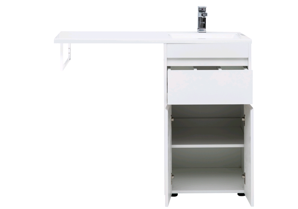 Тумба с раковиной Aquanet Токио 110 R белый (напольная, 1 ящик, 2 дверцы) 0023774400235498 - Вид №12