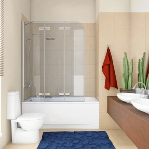 Шторка на ванну 160x160 GV-863AP прозрачное стекло 6 мм GUTEWETTER TREND PEARL