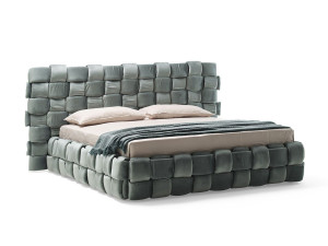 Мягкая кровать из ткани