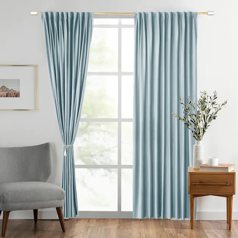 Santreyd Velvet - ткань для штор серо-синего цвета 280 см 89353525 STLM-1427615 - Вид №2