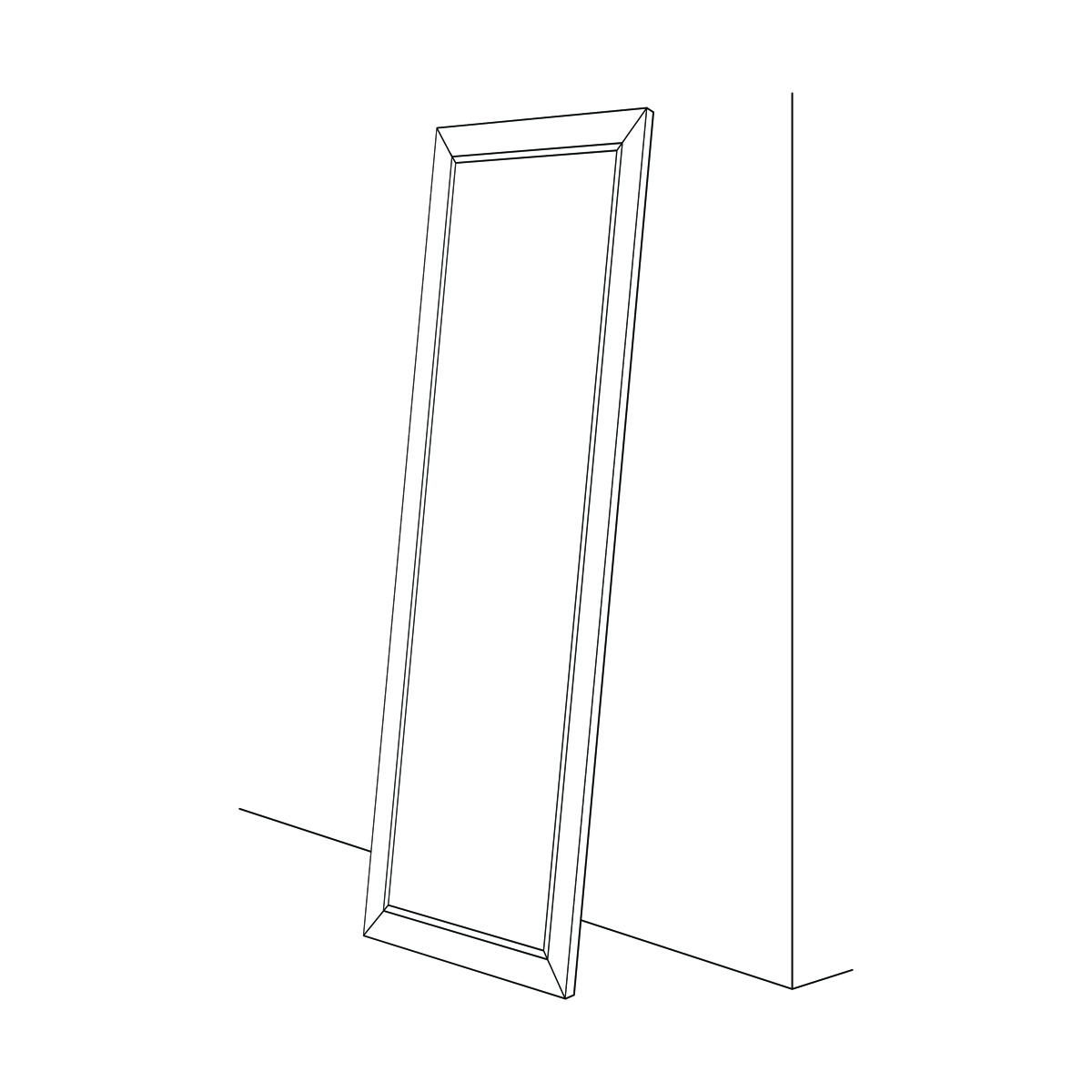 BY 6123 Зеркало напольное с фацетом в багетной раме - травленое серебро 95 mm EVOFORM Exclusive floor - Вид №6