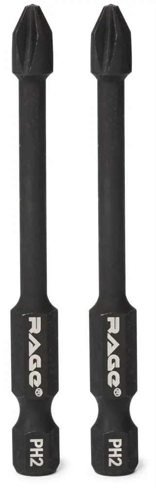 Магнитные ударные биты RAGE PH2 70 мм для профессионального монтажа 86390072
