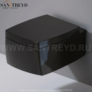 S571104 Подвесной унитаз настенный Черный A. e T. Italia SQUARE Италия