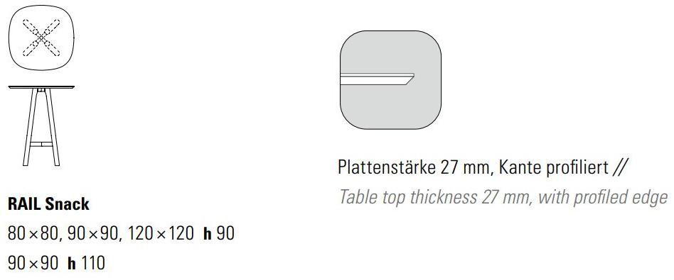 ZEITRAUM Высокий стол из массива дерева Rail sun-id-1430138 - Вид №8