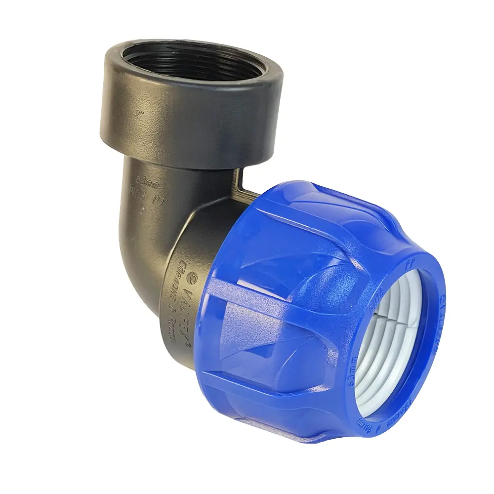 Отвод комбинированный 90° ПНД Valfex 1 1/2"x63 мм ВР 1210012363200 87469045 STLM-2126739  - Вид №1