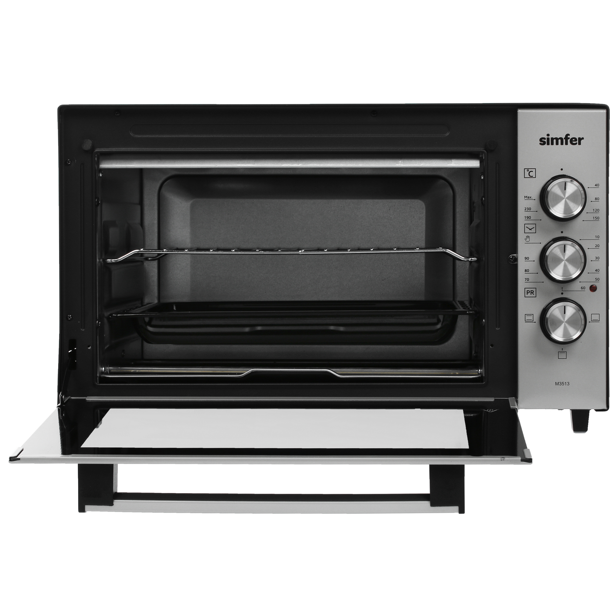 5063773 Мини-печь Simfer M3513 серебристый STDN-0107034 - Вид №5
