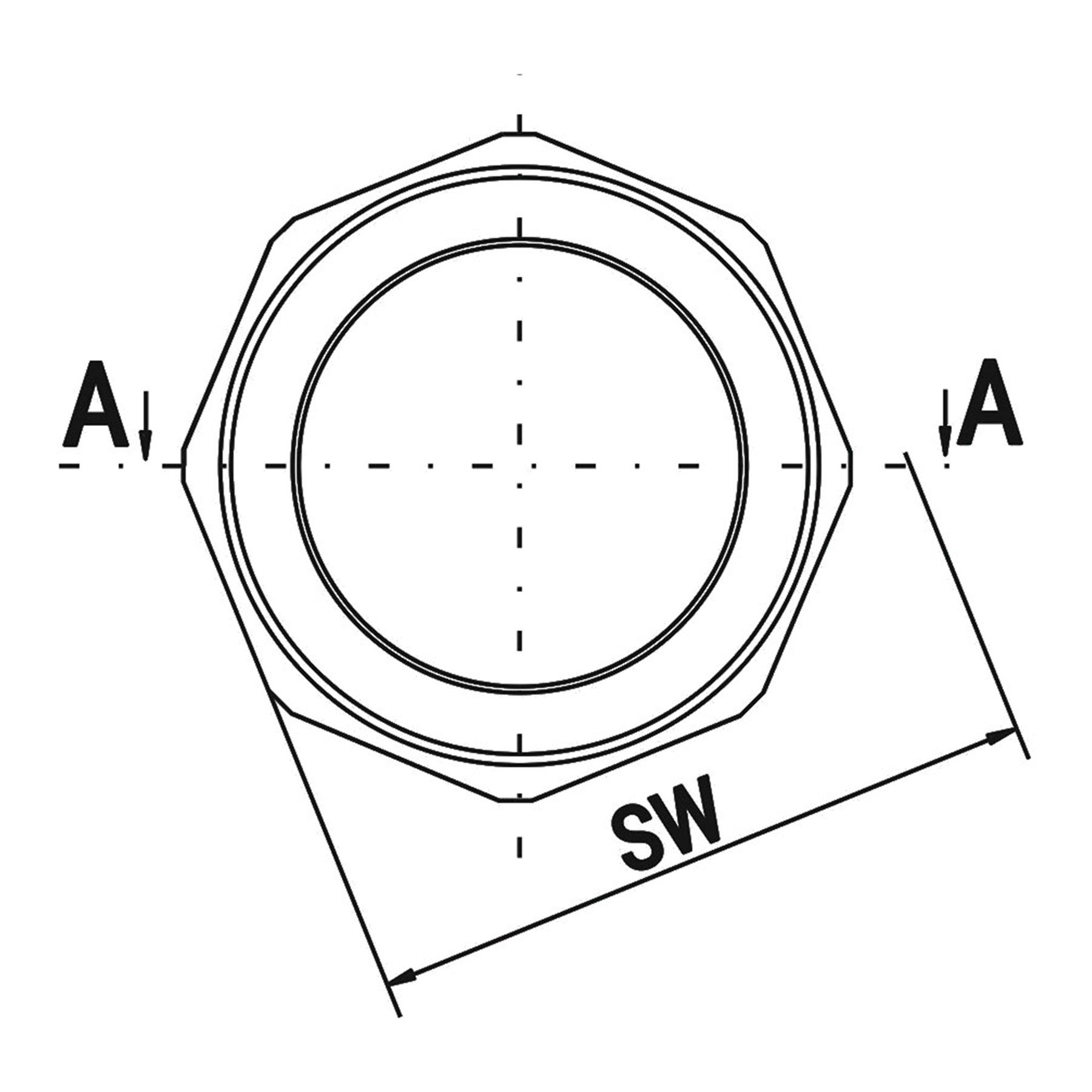 VF.051.000.012 Valfex Гайка для фитингов с накидной гайкой  - Вид №1