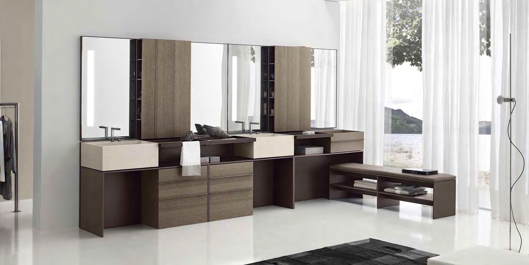 Toscoquattro Комплект мебели для ванной 01 ELEMENTS коричневый 20A70MO01 - Вид №1